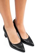 Fekete természetes bőr magassarkú cipők 1s7h362
