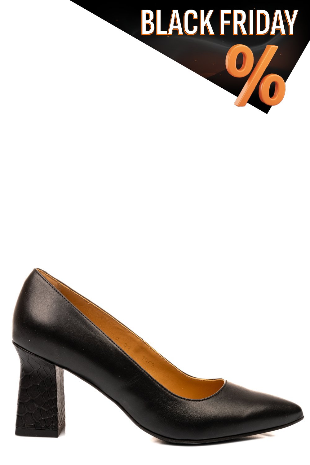 Fekete természetes bőr magassarkú cipők 1s7h362