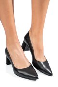 Fekete természetes bőr magassarkú cipők 3s7h583