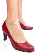 Piros természetes bőr magassarkú cipők 3s7h152