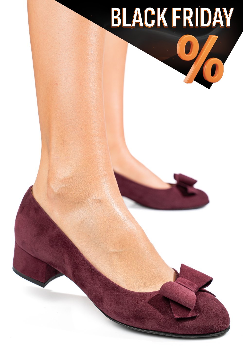 Bordó fordított bőr magassarkú cipők 3s7h484