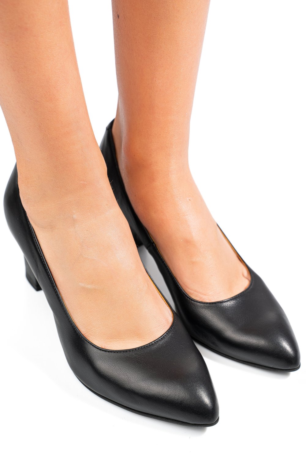 Fekete természetes bőr magassarkú cipők 4s7h292