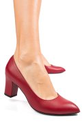 Piros természetes bőr magassarkú cipők 4s7h292