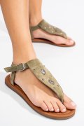 Zöld természetes bőr szandál 7s7h095