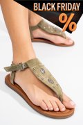 Zöld természetes bőr szandál 7s7h095