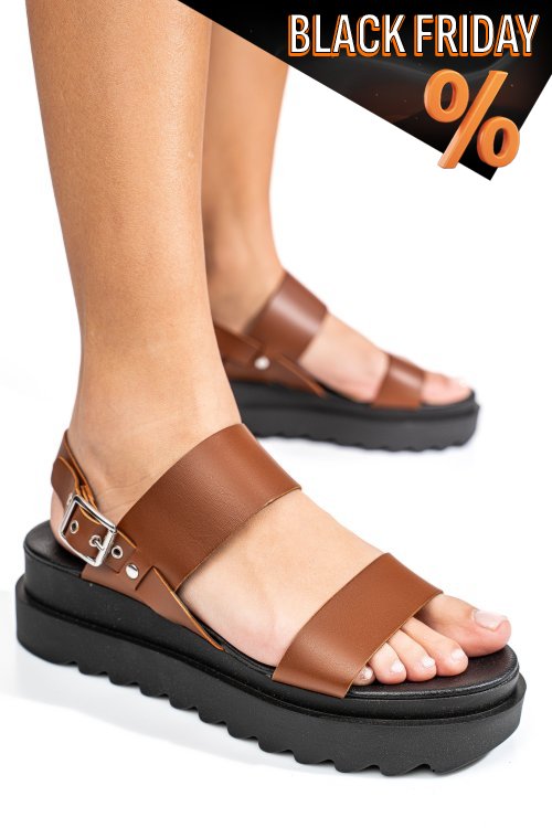 Barna természetes bőr szandál 2s7h310