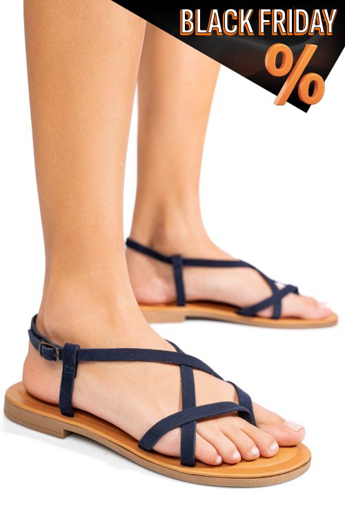 Kék fordított bőr szandál as7hngela