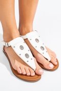 Fehér természetes bőr szandál 7s7h095