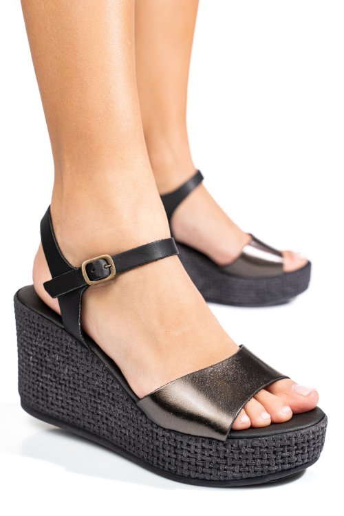 Fekete természetes bőr szandál 6s7h441504