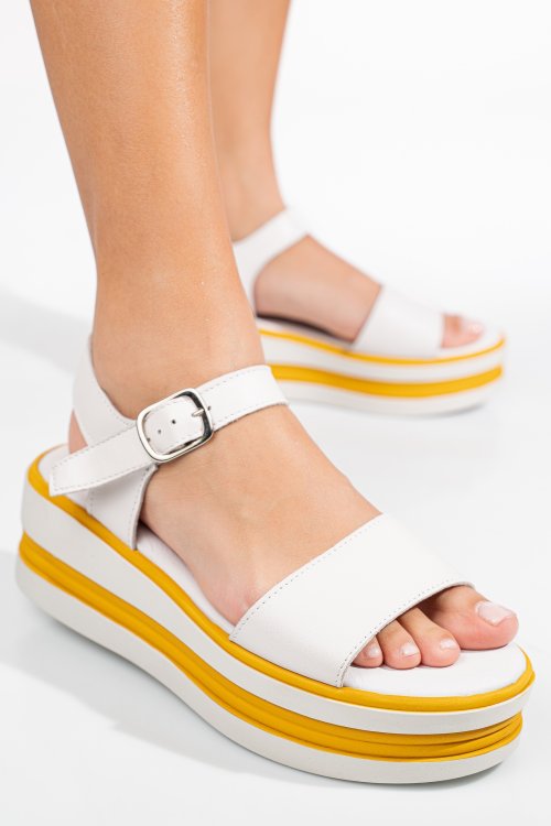 Fehér természetes bőr szandál 6s7h603661