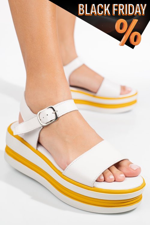 Fehér természetes bőr szandál 6s7h603661