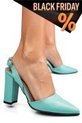 Zöld természetes bőr magassarkú cipők 1s7h950
