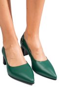 Zöld természetes bőr magassarkú cipők 5s7h602