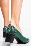 Zöld természetes bőr magassarkú cipők 5s7h602