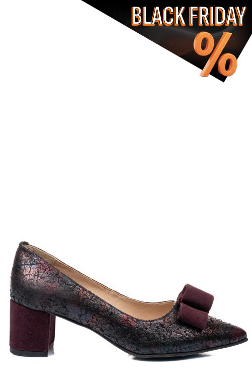 Bordó fordított bőr magassarkú cipők 5s7h505nef