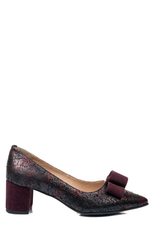 Bordó fordított bőr magassarkú cipők 5s7h505nef