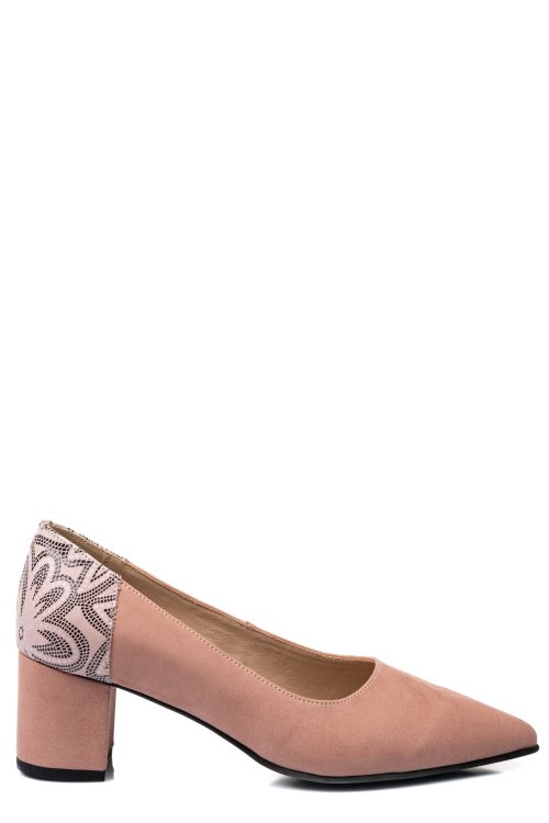 Rózsaszín fordított bőr magassarkú cipők 5s7h602