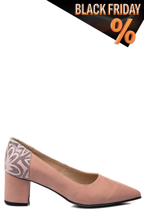 Rózsaszín fordított bőr magassarkú cipők 5s7h602