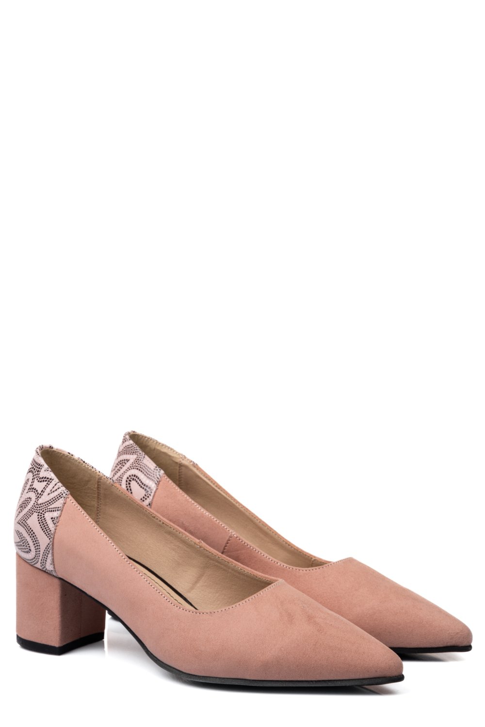 Rózsaszín fordított bőr magassarkú cipők 5s7h602