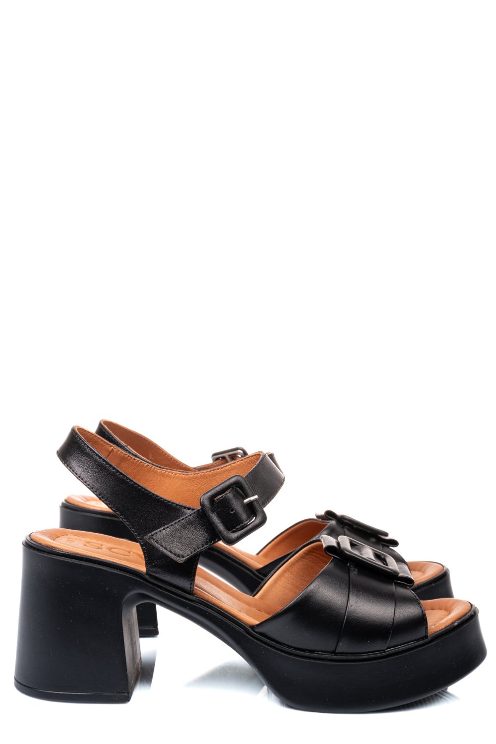 Fekete természetes bőr szandál 4s7h07