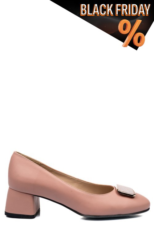 Rózsaszín természetes bőr magassarkú cipők 5s7h544