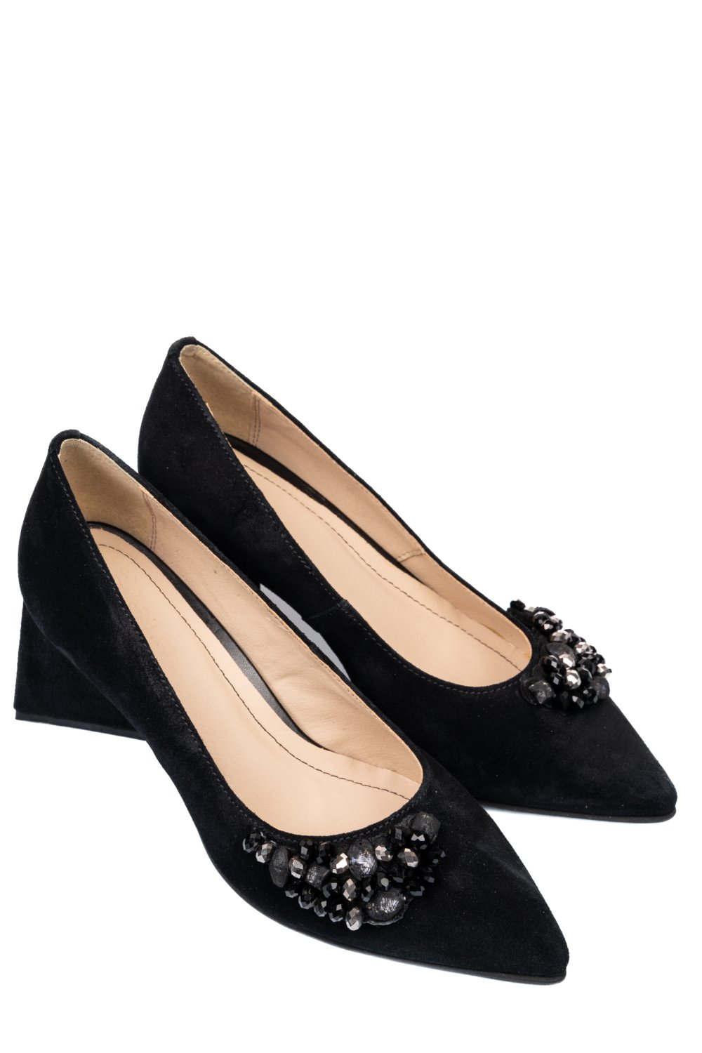 Fekete természetes bőr magassarkú cipők 5s7h727