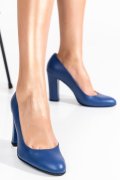 Kék természetes bőr magassarkú cipők 3s7h577