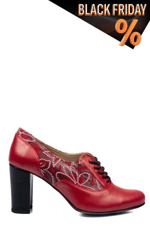 Piros természetes bőr magassarkú cipők 1s7h715