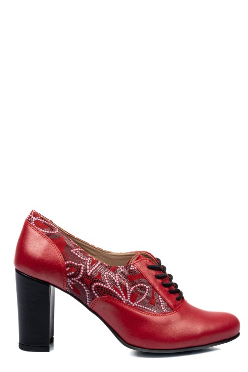 Piros természetes bőr magassarkú cipők 1s7h715