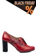 Piros természetes bőr magassarkú cipők 1s7h715