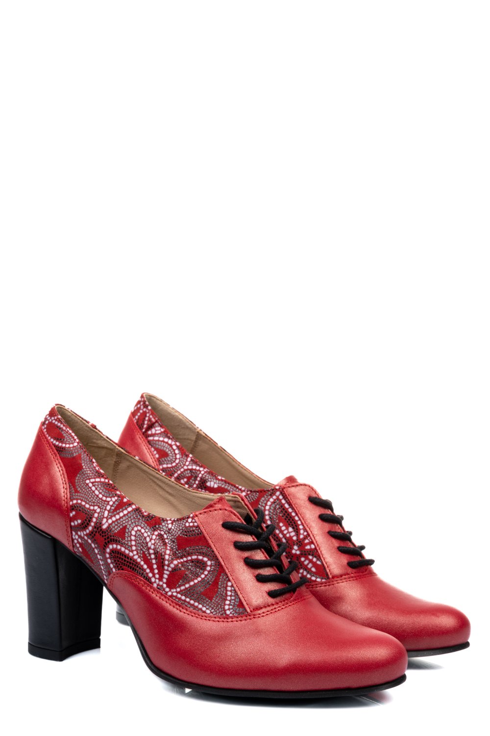 Piros természetes bőr magassarkú cipők 1s7h715