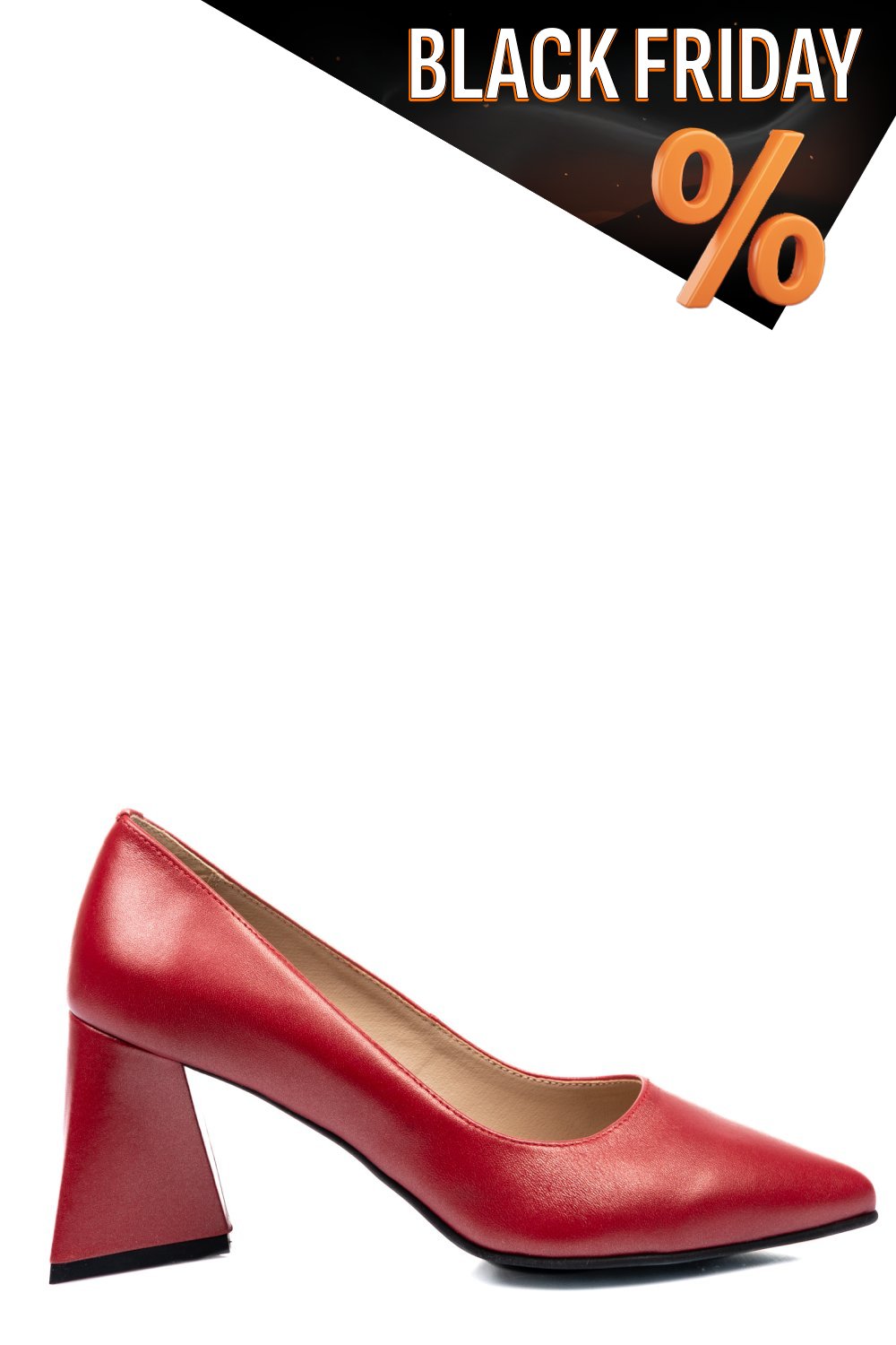 Piros természetes bőr magassarkú cipők 5s7h725