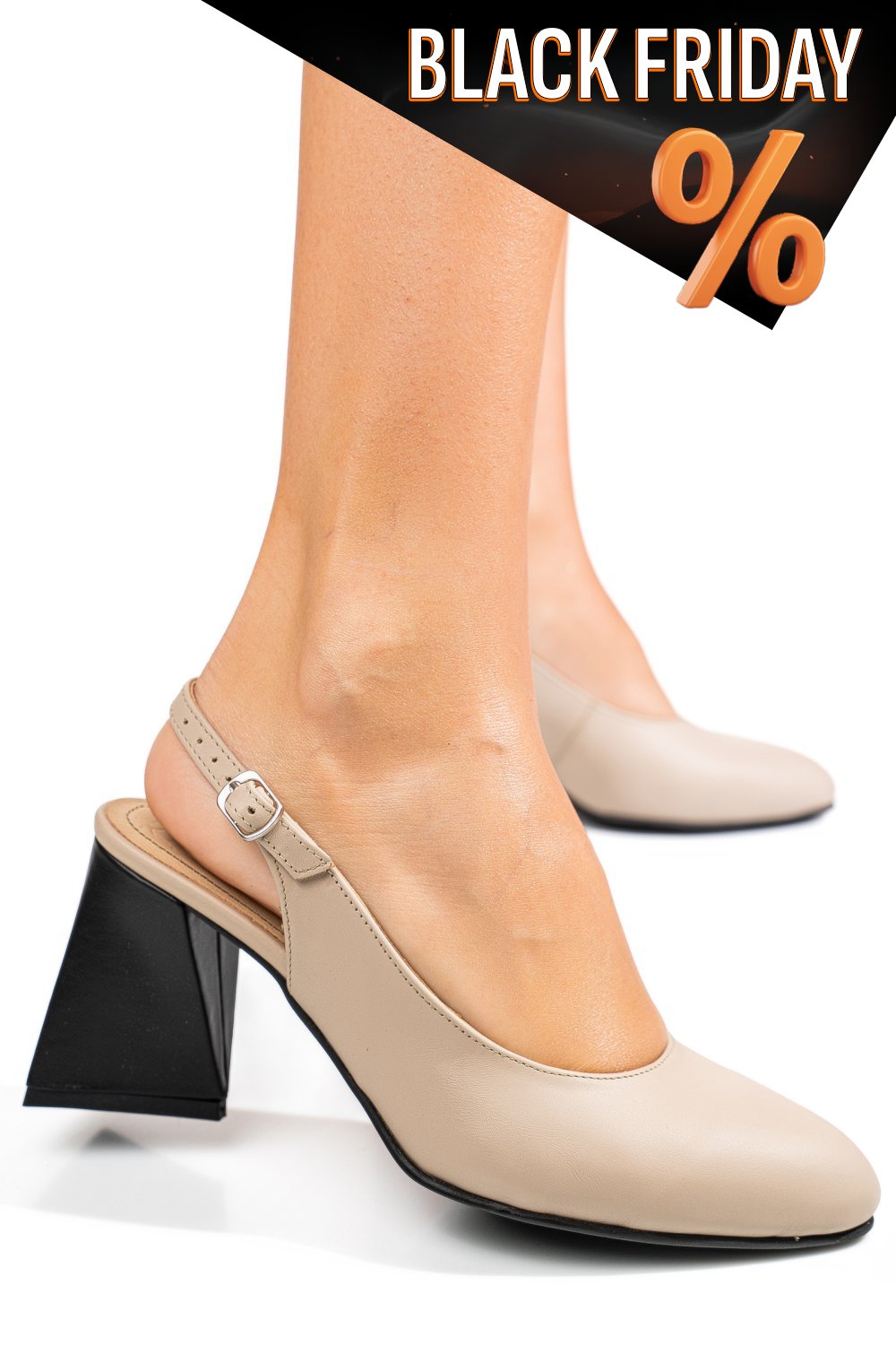 Bézs természetes bőr magassarkú cipők 5s7h726