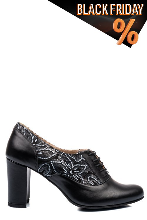 Fekete természetes bőr magassarkú cipők 1s7h715