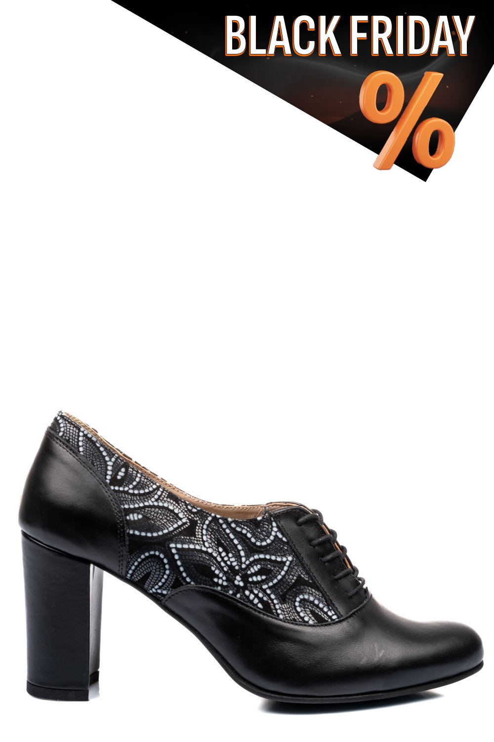 Fekete természetes bőr magassarkú cipők 1s7h715