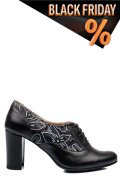 Fekete természetes bőr magassarkú cipők 1s7h715
