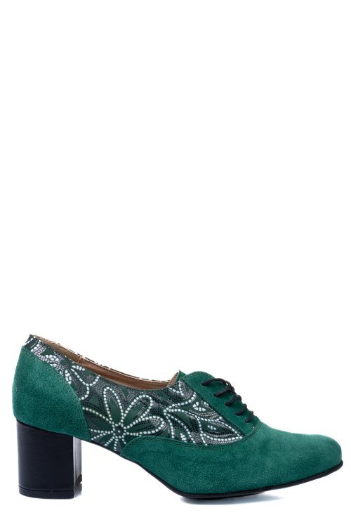 Zöld fordított bőr magassarkú cipők 1s7h515pa