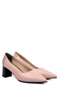 Rózsaszín természetes bőr magassarkú cipők 5s7h602