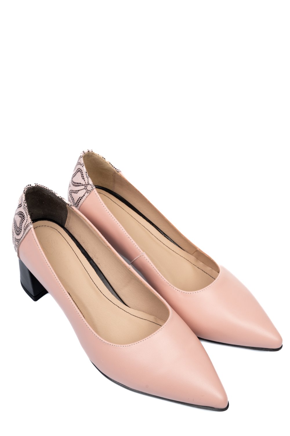 Rózsaszín természetes bőr magassarkú cipők 5s7h602