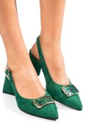 Zöld fordított bőr magassarkú cipők 5s7h726