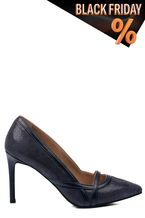 Kék természetes bőr magassarkú cipők 1s7h394