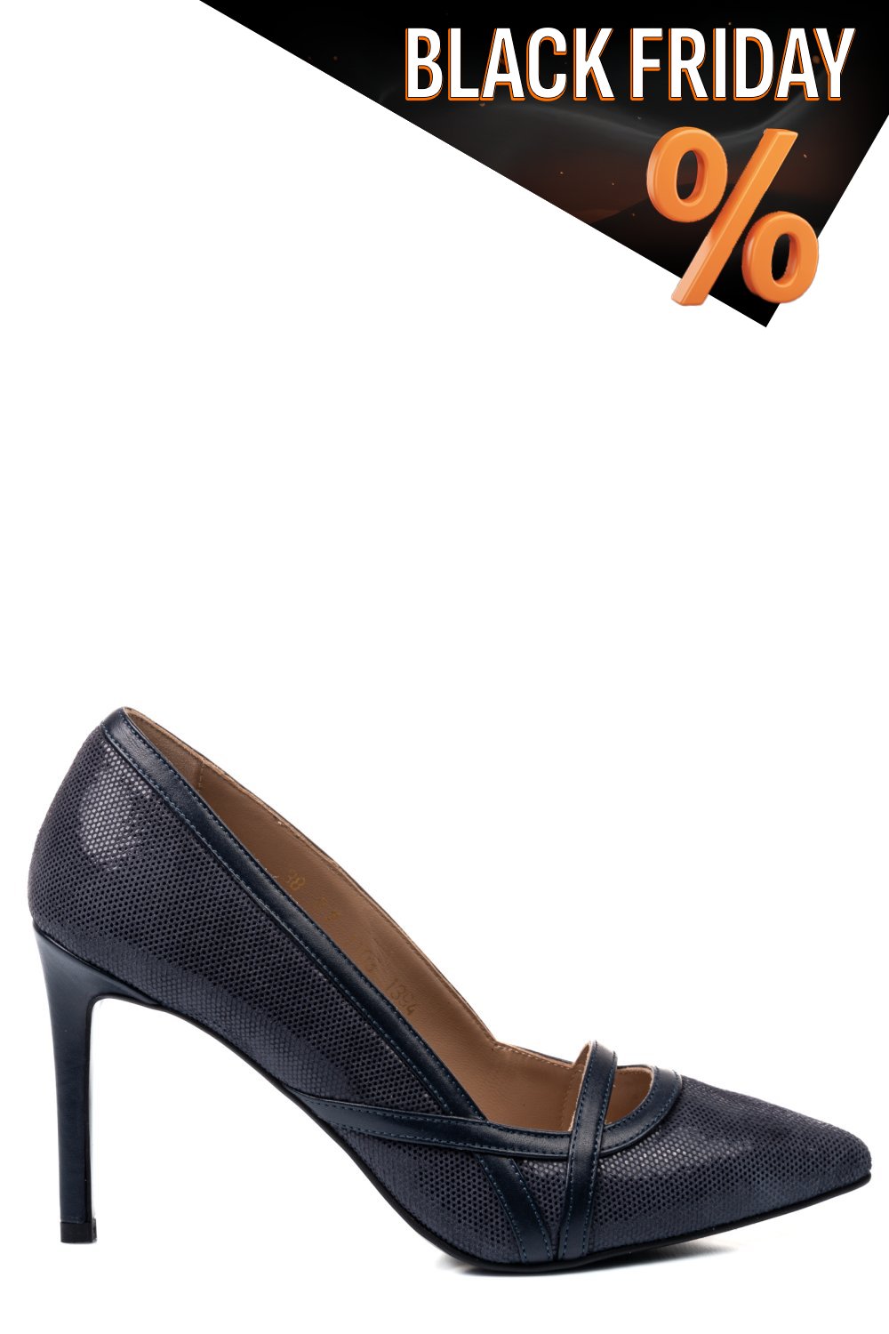 Kék természetes bőr magassarkú cipők 1s7h394