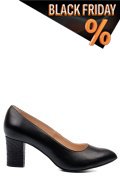 Fekete természetes bőr magassarkú cipők 4s7h292