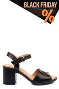 Fekete természetes bőr szandál 0s7h56