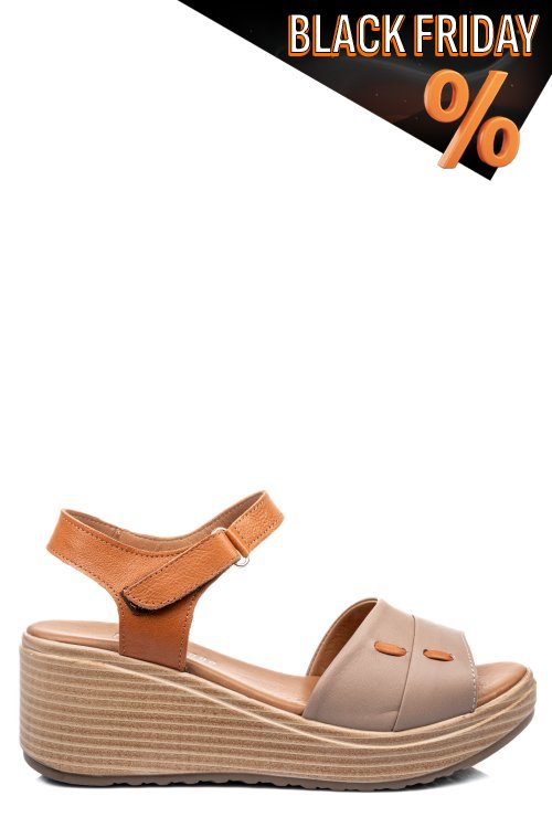 Bézs természetes bőr szandál 1s7h57