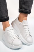 Fehér természetes bőr sport cipők 4s7h421