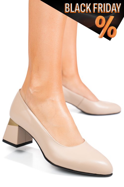 Rózsaszín természetes bőr magassarkú cipők 5s7h025