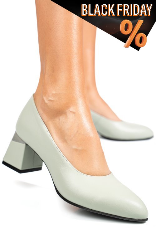 Türkiz természetes bőr magassarkú cipők 5s7h025