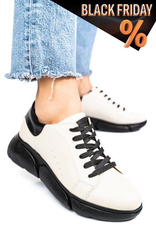 Bézs természetes bőr sport cipők 3s7h011b