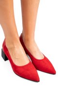 Piros fordított bőr magassarkú cipők 5s7h461
